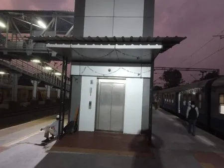 Elevator to go over the pedestrian bridge