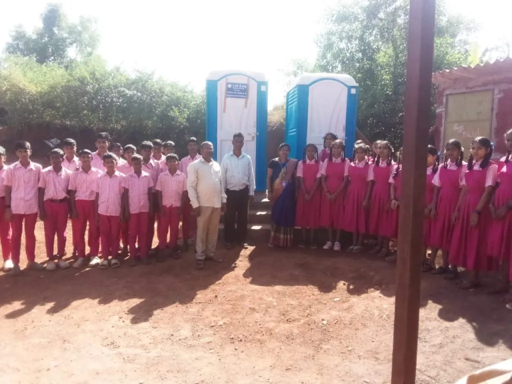 Toilet for school in Golyali by Lokkalp Foundation