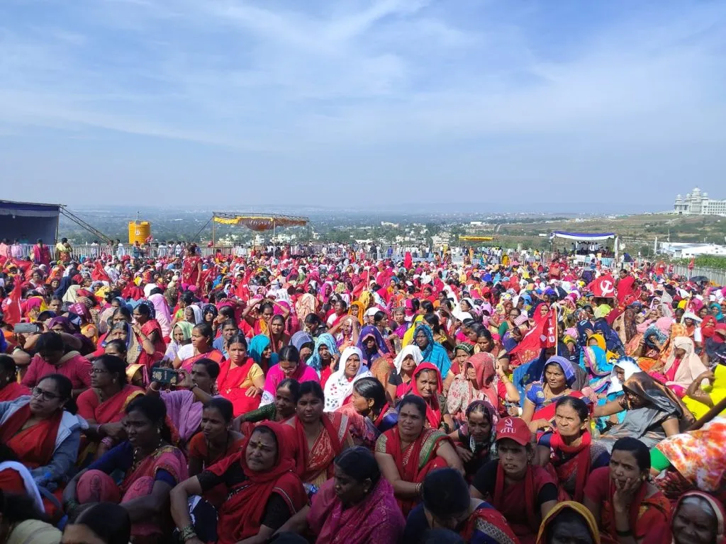 Anganwadi workers protest for various demands