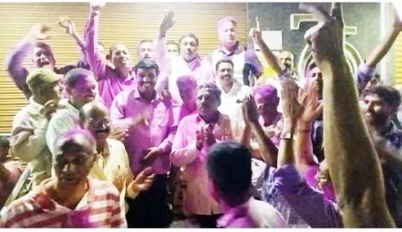 Laxmanrao Hongekar's victory celebration in Uchgaon