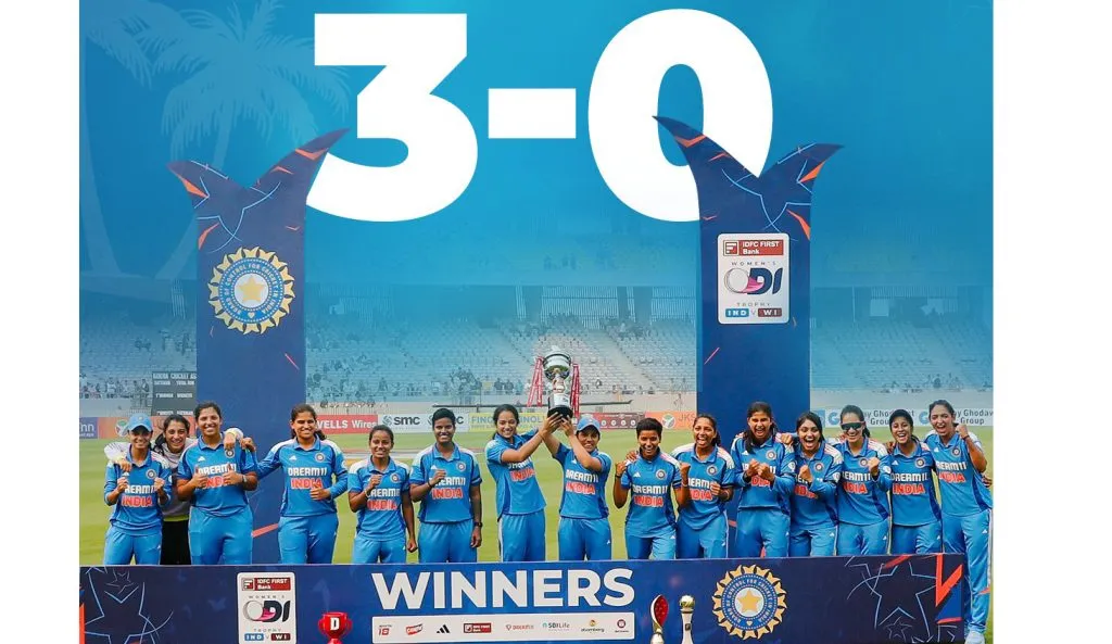 Indian women's team whitewashes West Indies