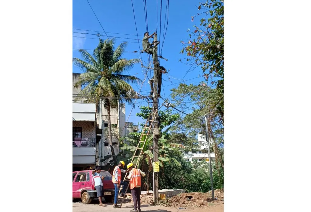 HESCOM takes immediate notice of channels in Sadashivnagar