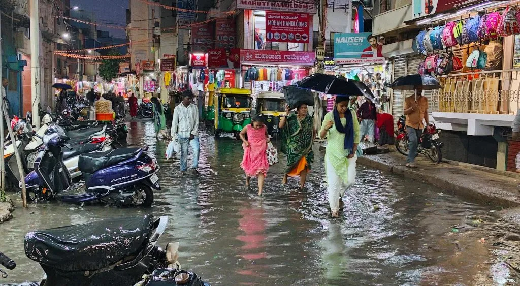 Rain in the city again