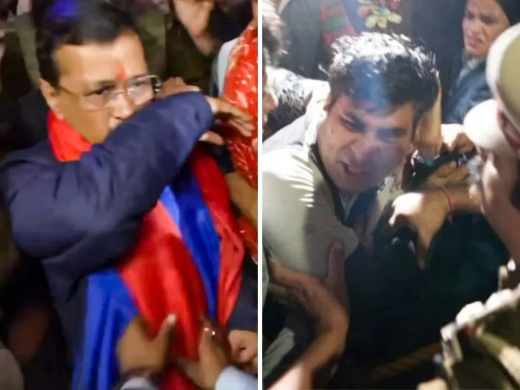 अरविंद केजरीवालांवर पदयात्रेत ‘पाणी’फेक 'Water' thrown at Arvind Kejriwal during padayatra