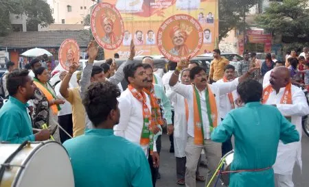 BJP's joyous celebration at Mirajkar Tikti