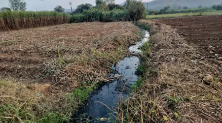 Open the natural channels of sewage in the village