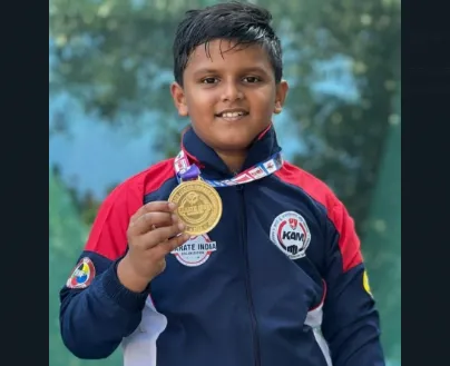 Vihan wins gold medal in championship karate