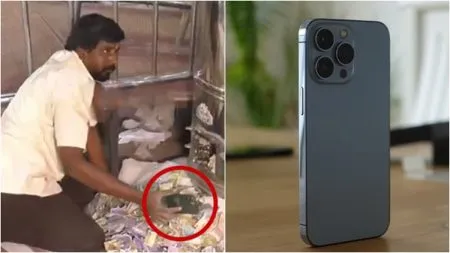 iPhone fell into temple donation box