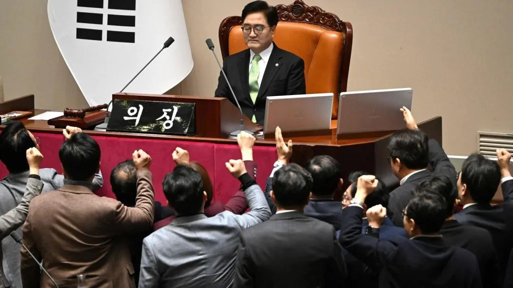 Chaos in South Korea's parliament