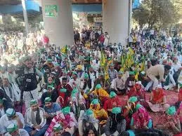 Protests by farmers in Noida