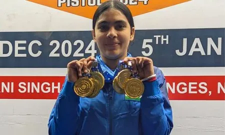 सुरुचीला नेमबाजीत चार सुवर्ण पदके Suruchi wins four gold medals in shooting