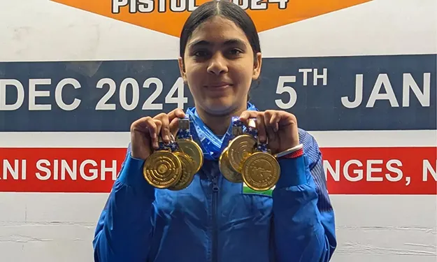 Suruchi wins four gold medals in shooting
