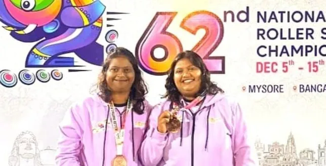 Kolhapur's sisters win team bronze in National Skating Championship