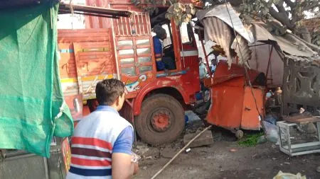 Driverless truck enters Khaugalli