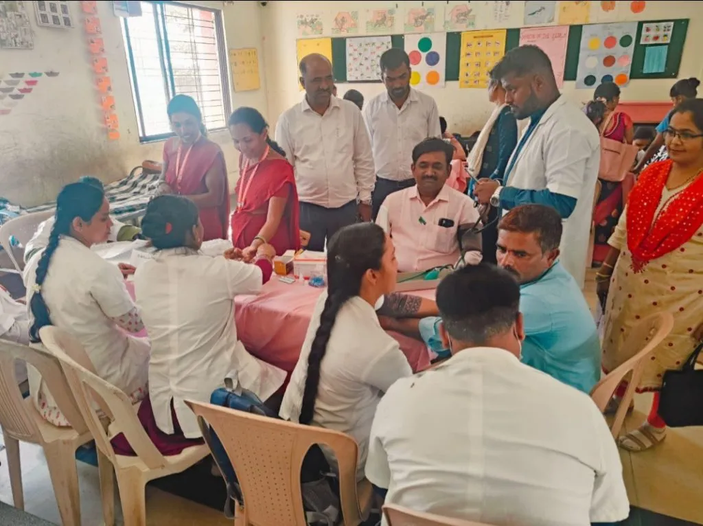 Spontaneous response to health camp on the occasion of MLA Vitthal Halgekar's birthday