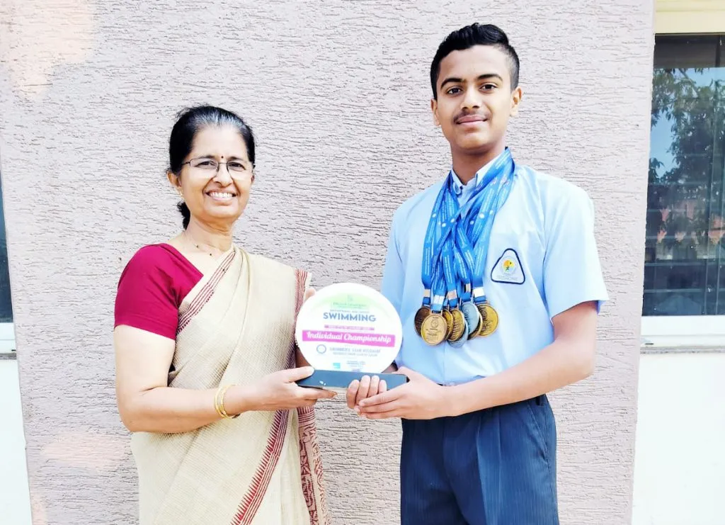 जलतरण स्पर्धेत वेदांत मिसाळेची सुवर्णबाजी Vedant Misale wins gold in swimming competition
