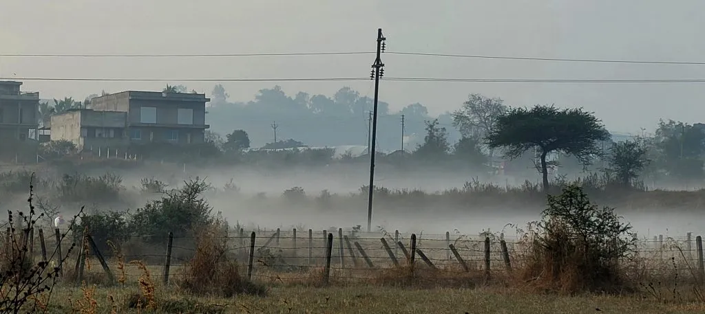 The temperature dropped.. The humidity increased..