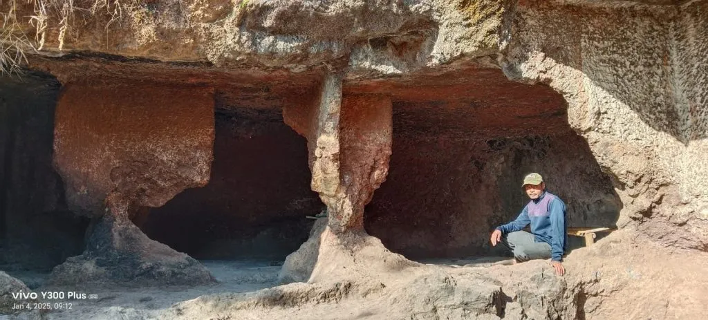 The man who lives in a cave...