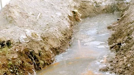 Sewage overflowed in Vidya Vasant Park