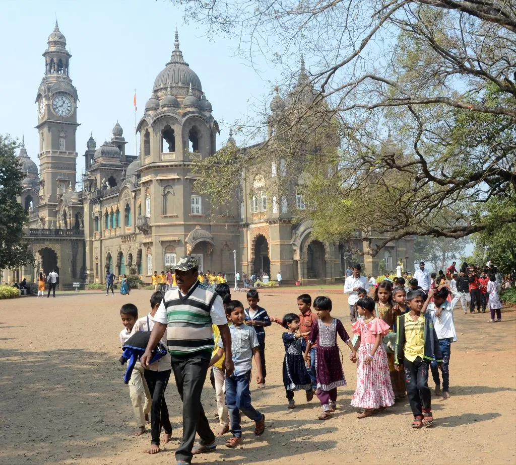 The city was filled with school trips.