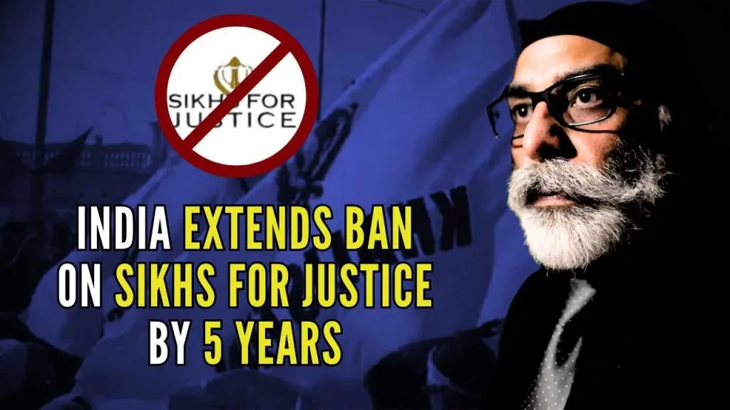 ‘शीख फॉर जस्टिस’वर पाच वर्षे बंदी कायम Ban on 'Sikhs for Justice' extended for five years