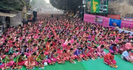 Ambabai Temple Resonates with Chanting of 1008 Names
