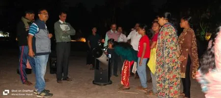 Children experienced sky gazing at Karde Beach
