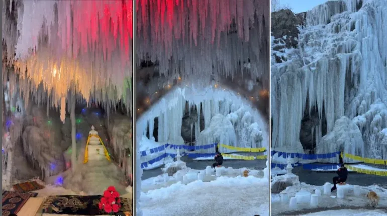 बर्फाच्या गुहेत रेस्टॉरंट Ice cave restaurant