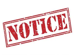 Confiscation notice for government training