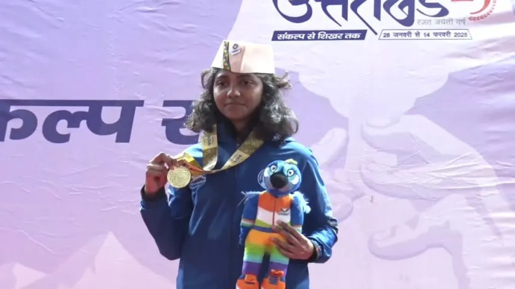 Narmada Raju wins gold medal in shooting