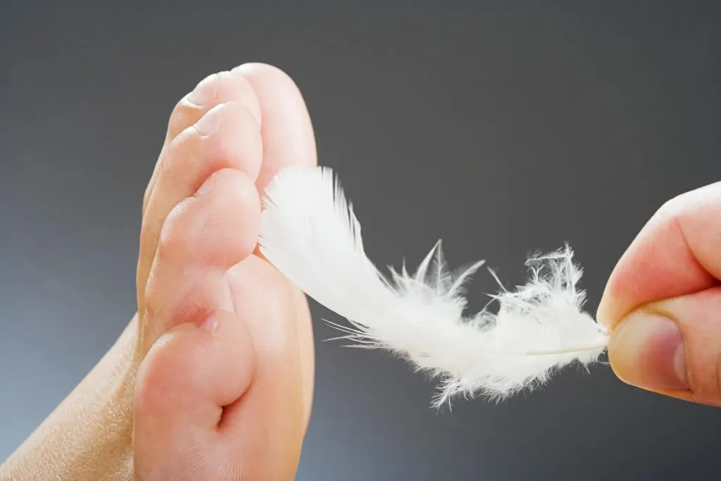 Earns money by tickling yourself