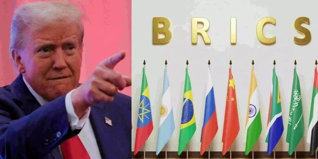 ट्रम्प यांचा पुन्हा ब्रिक्स देशांना इशारा Trump again warns BRICS countries