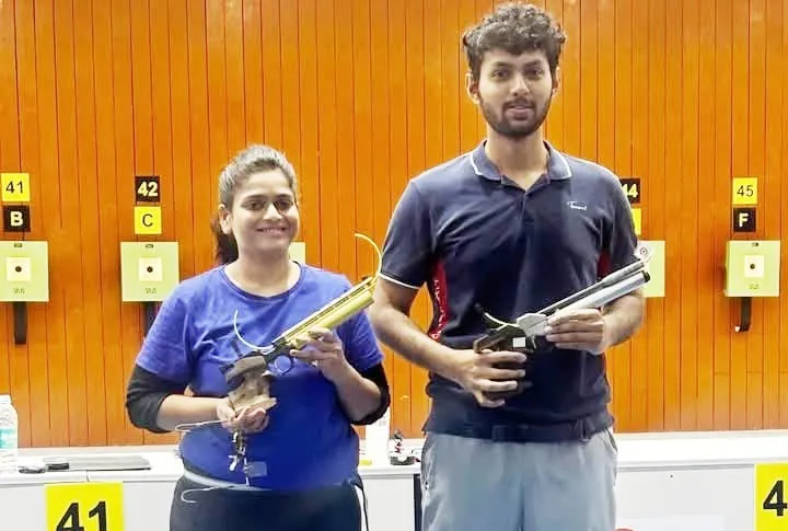 बुधगावच्या प्रणव पाटीलला राष्ट्रीय एअर पिस्टलमध्ये कास्यपदक Pranav Patil of Budhgaon wins bronze medal in National Air Pistol