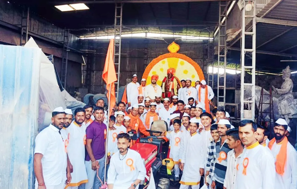 बाळेकुंद्री खुर्द येथे संभाजी महाराज मूर्ती प्रतिष्ठापना-लोकार्पण सोहळ्याला प्रारंभ Sambhaji Maharaj idol installation-dedication ceremony begins at Balekundri Khurd