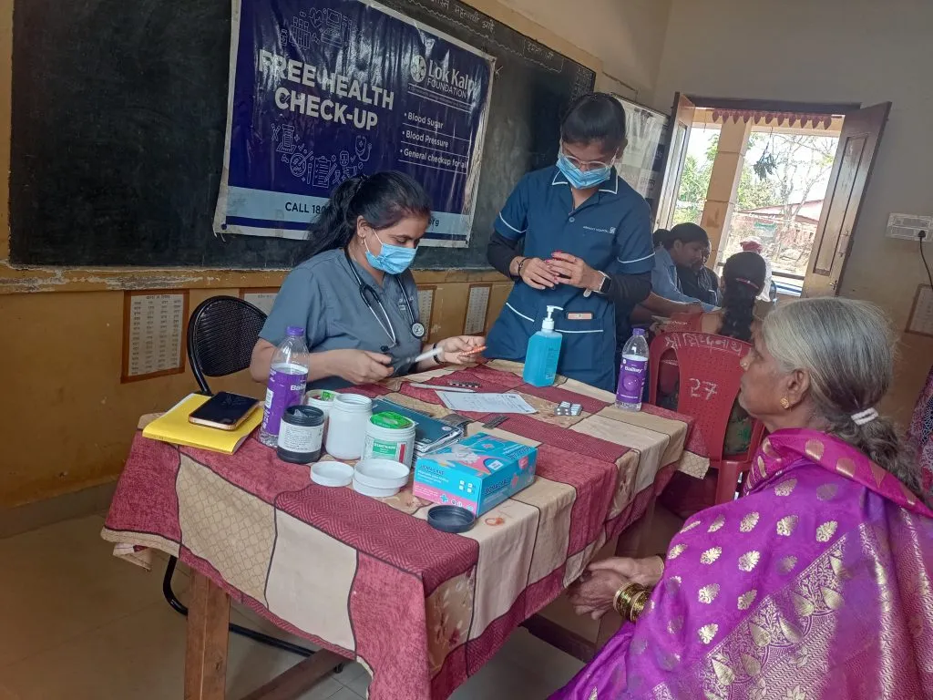 Free health camp organized by Lokkalp-Arihant Hospital in Bailur