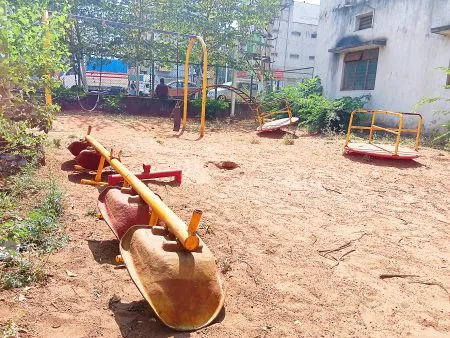 Sports equipment at Shivaji Udyan was destroyed