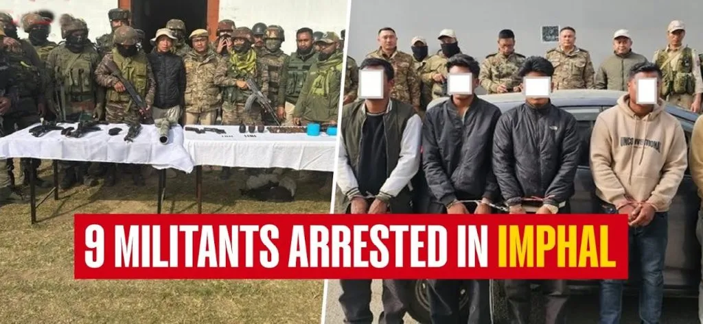 Nine terrorists arrested in Manipur