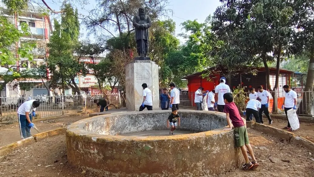 Karmaveer Statue and Surroundings Cleaned Bright