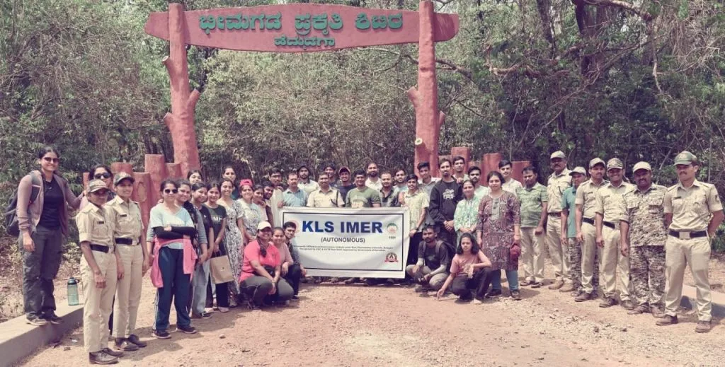 केएलएस आयएमईआर एमबीए विद्यार्थ्यांची भीमगड वन्यजीव अभयारण्याला भेट KLS IMER MBA students visit Bhimgad Wildlife Sanctuary