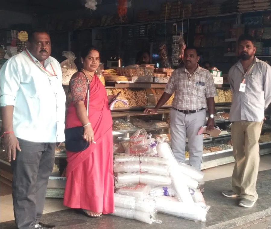 Plastic seized from two shops in Udyambagh