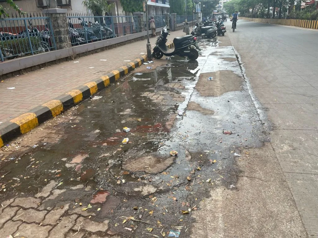 Sewage on RPD Road due to clogged drainage