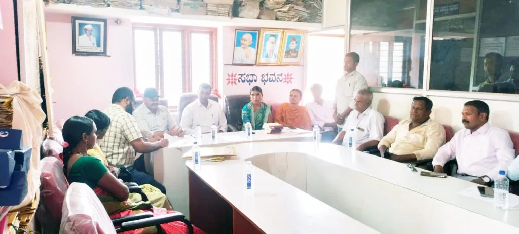 Inspection of documents in Agsaga Gram Panchayat by officials