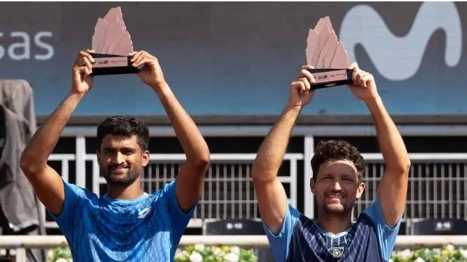 Bolipalli is undefeated in doubles.
