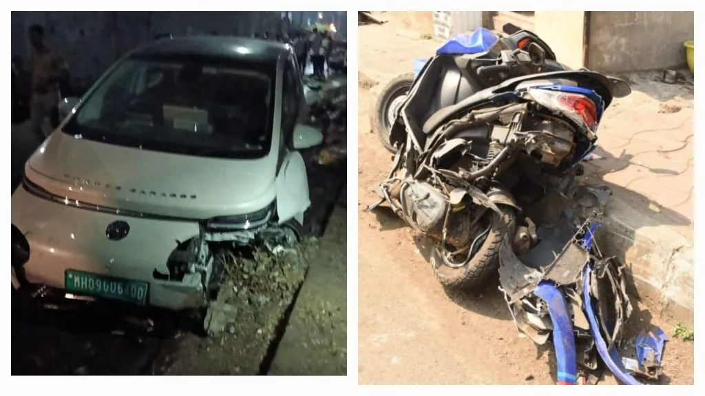A speeding car crushed 9 vehicles; the driver died