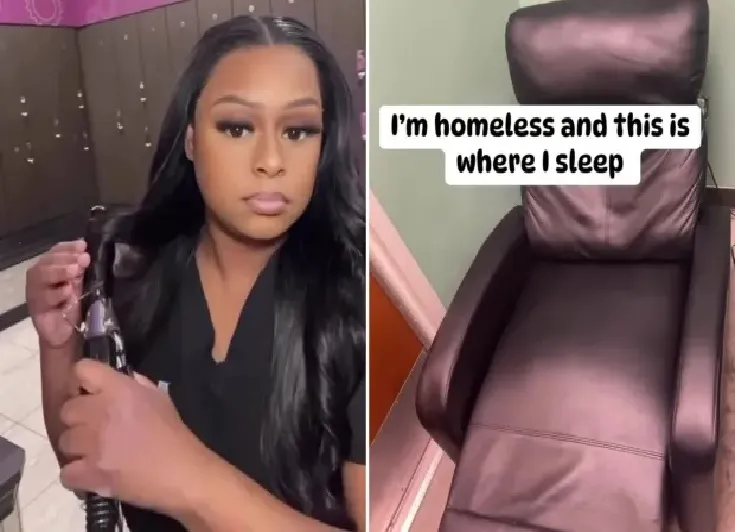 The young woman became homeless by her own will.