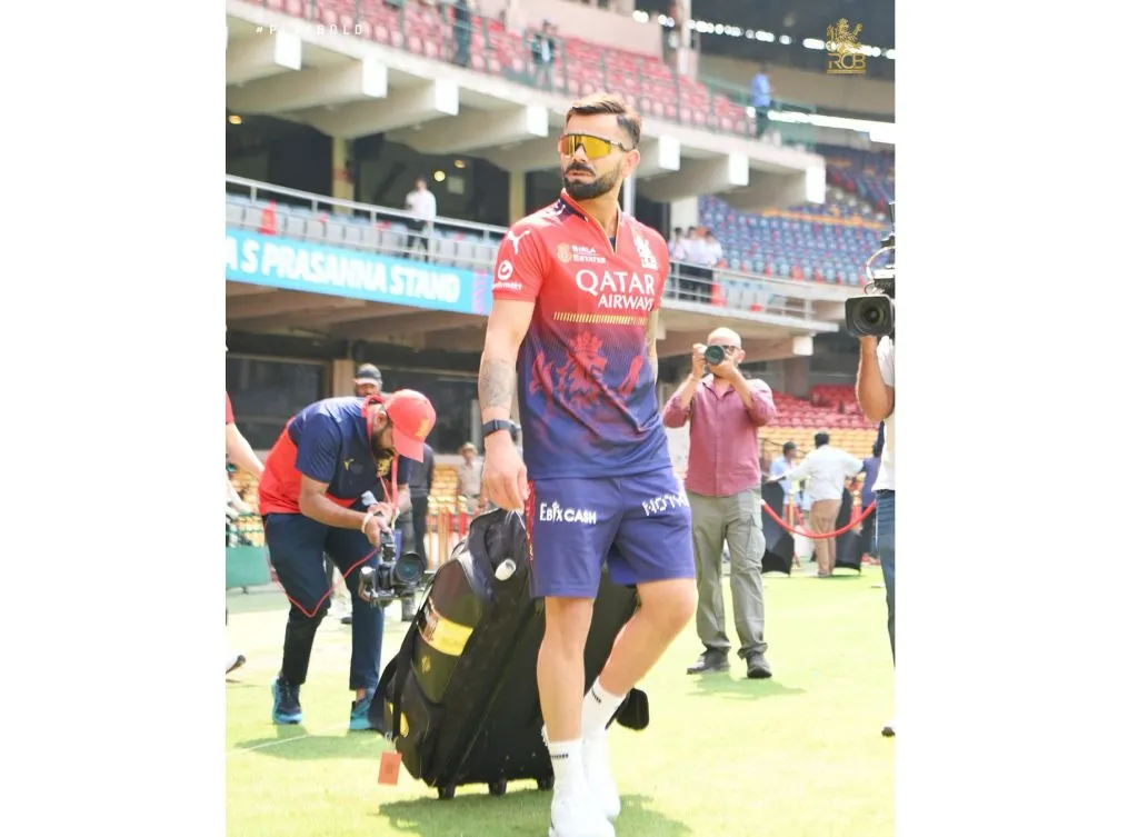 Virat Kohli's practice begins