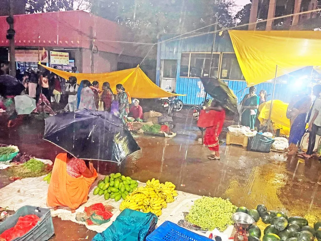 Rain in the eastern part