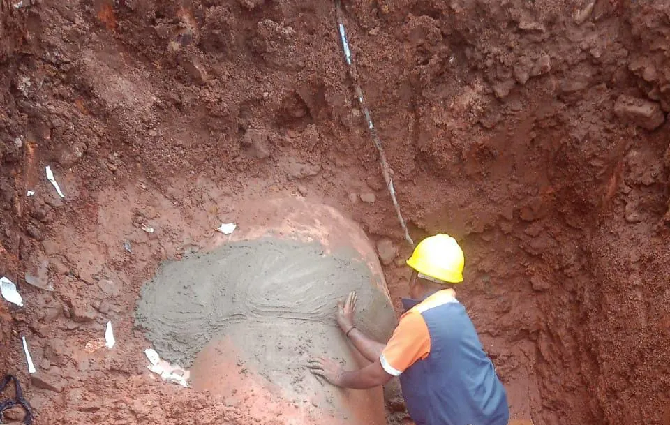 Hidkal water channel repair work completed