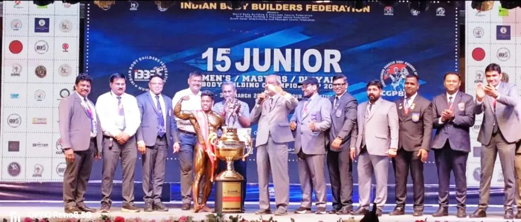 Shivchandran Sunadi is the Champion of Champions at the National Bodybuilding Championship.