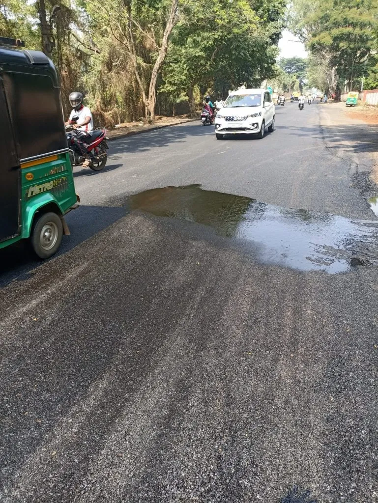 The road was asphalted even before the water main was repaired.